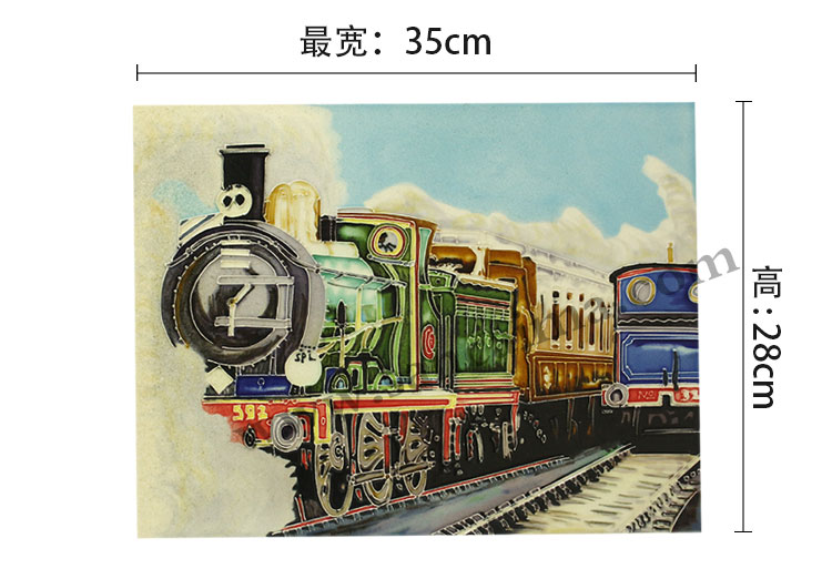 三彩瓷板畫(huà)機(jī)車系列尺寸